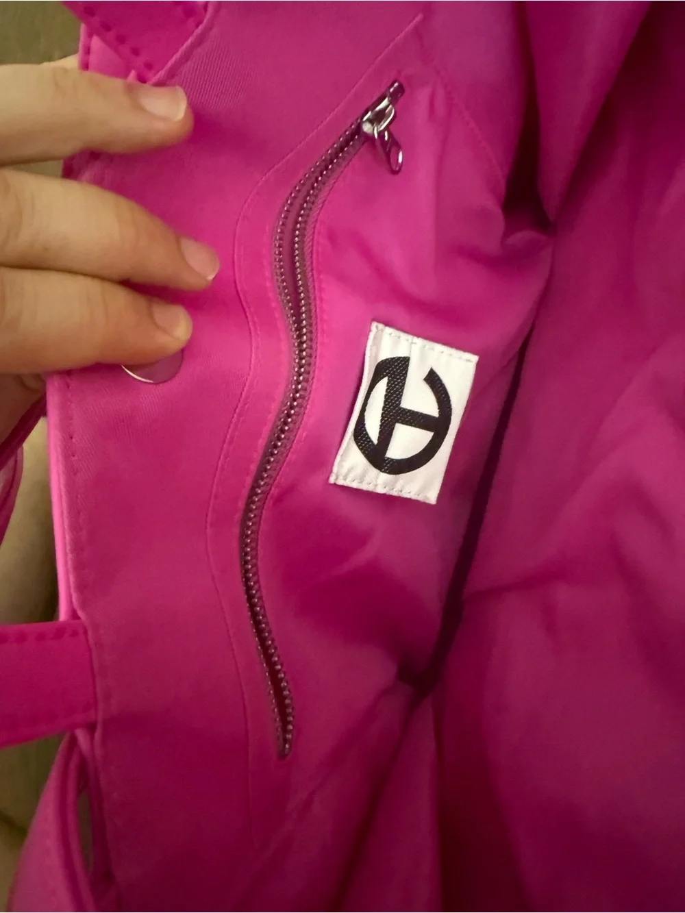 Telfar Medium Azalea Shopping Tote Hot Pink Embossed Logo